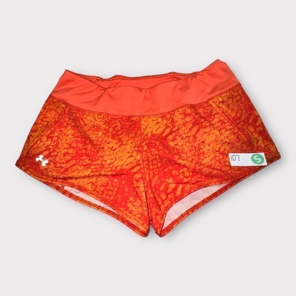 Under armour Pants - Women's Under Armour Shorts Built In Small No tag Orange Pattern